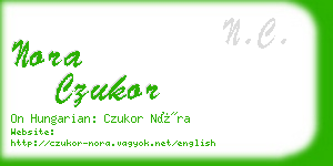 nora czukor business card